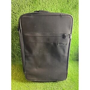 Briggs & Riley Black Ballistic Nylon Rolling Carry‎ On Luggage Outsider Handle